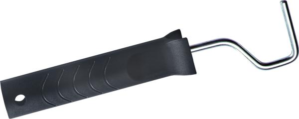 Farbrollerbügel 5x22cm, 6mm, Kunststoffgriff, schwarz vorne