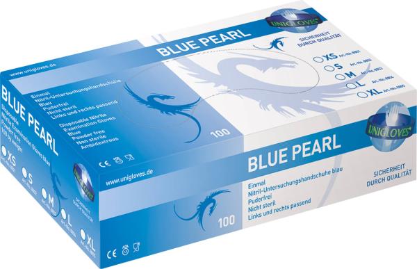 Unigloves BLUE PEARL Gr.XL Nitrilhandschuh, puderfrei