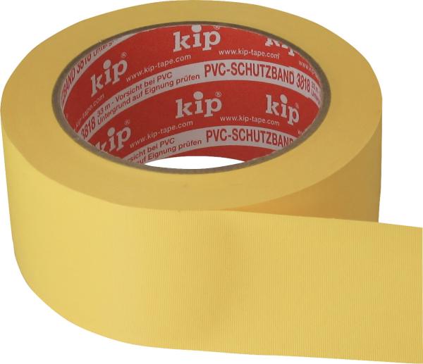 PVC-Schutzband, 50mm, 33m,gelb quergerillt vorne