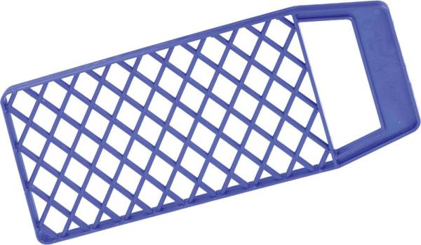 Abstreifgitter 12x18cm, blau Kunststoff vorne