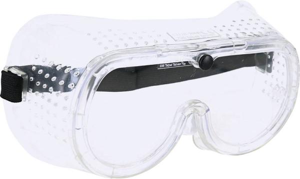 Schutzbrille, klar, direkte Belüftung, seitlicher Schutz vorne