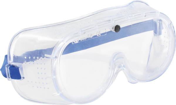 Schutzbrille, klar, direkte Belüftung, seitlicher Schutz vorne