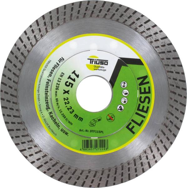 Diamant-Trennscheibe 115x1,2mm Fliesen,Kacheln,Feinst,Premium vorne