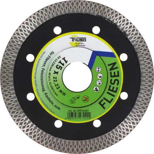 Diamant-Trennscheibe 115x1,2mm für Fliesen,Kacheln,Feinstein vorne