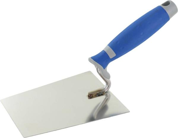 Maurer-u.Stukkateurkelle 160mm mit 2K-Griff, Edelstahl vorne
