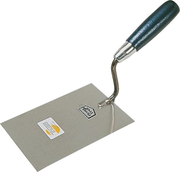 Gipserkelle 180mm, Edelstahl, Degginger Form, gerader Hals vorne