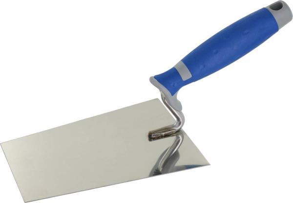 Maurer-u.Stukkateurkelle 160mm mit 2K-Griff, Edelstahl