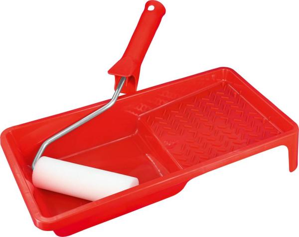 Lackierroller-Set 11cm,Schaum, K=15mm, 35mm, 6mm, rot vorne