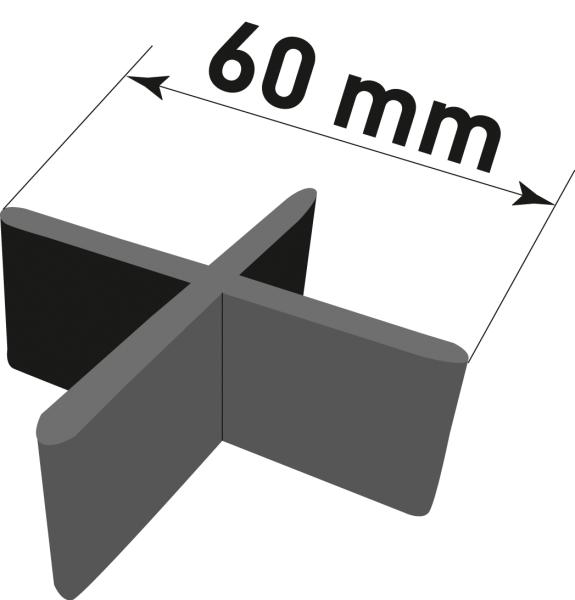 Fugenkreuze 5mm, 60x15mm Kunststoff, mit Steg, 100 St.