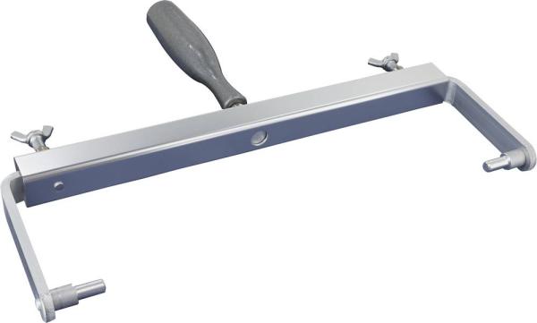 Halter für Bodenwalzen 30-61cm 8mm, mit Metallgriff vorne