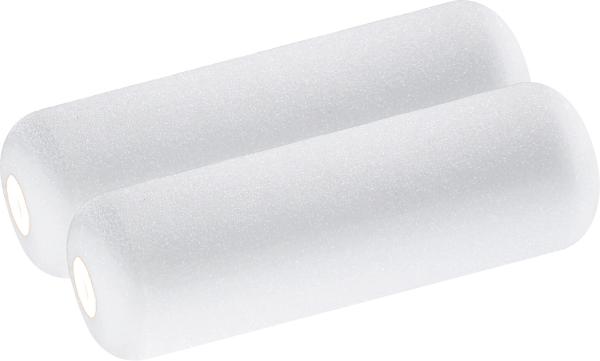 Farbroller 10cm, Schaumstoff- walze,seitl.abgerundet, 2Stück vorne