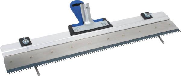 Stehrakel m. Höhenverst.,560mm rostfrei, Stielhalter, R2-Zahn vorne