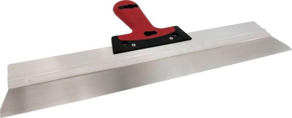 Fassadenspachtel 475mm, runde Ecken, Alu-Schiene, rostfrei vorne