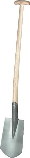 Geestemünder Spaten,Eschen-T- Stiel 85cm, 275x165/185mm vorne