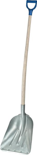 Getreideschaufel,Leichtmetall mit Kante und D-Griff-Stiel vorne