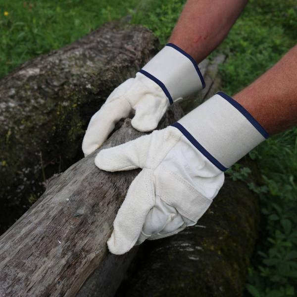 Rindspaltlederhandschuh Gr.11 Premium, gefüttert, natur