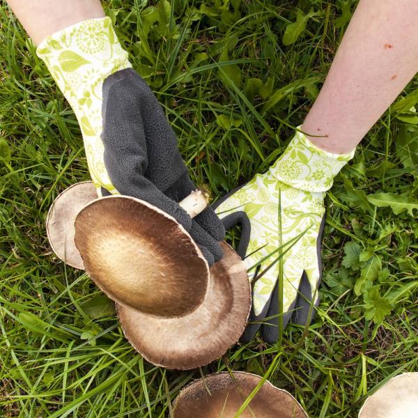 Gartenstrickhandschuh Gr.7, grün, Nylon mit Latexbesch.