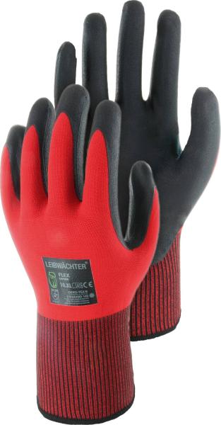 Leibwächter Flex rot, Gr. 11 Nylon, Nitril, Touch-Funktion vorne