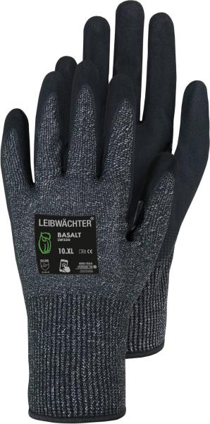 Leibwächter-Basalt Gr. 08 Nitril,verstärkt, Touch-Funkt. vorne