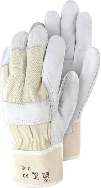 Arbeitshandschuh Gr.9 HAGE Rindvollleder, gefüttert vorne