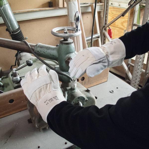 Arbeitshandschuh Gr.9 HAGE Rindvollleder, gefüttert