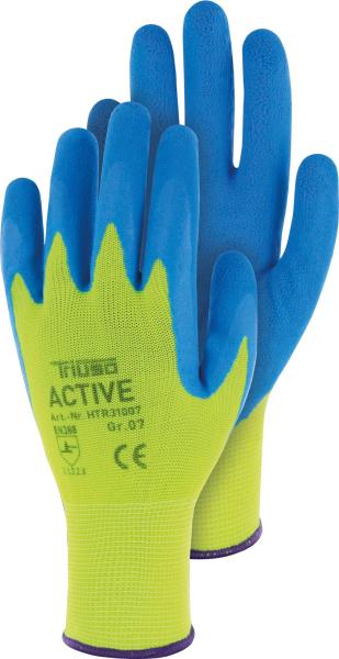 Active gelb Gr. 10 Polyester mit Latexschaumbe. vorne