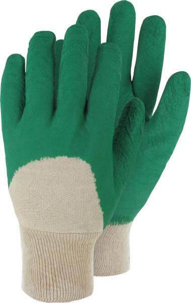 Arbeitshand. Stone-Star Gr.10 grün, Latex 3/4 getaucht vorne