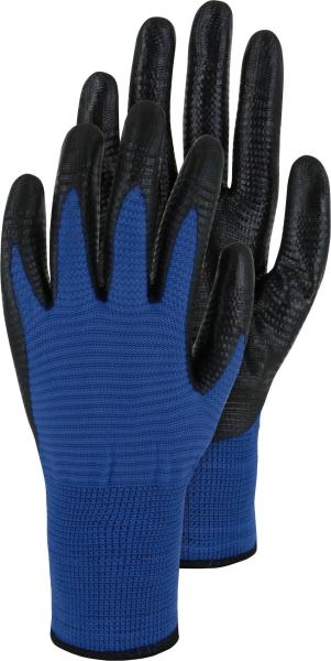 WaveGrip blau/schwarz Gr.11 Nitril, im Polybeutel + EAN vorne