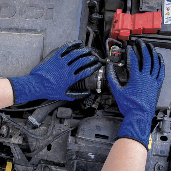 WaveGrip blau/schwarz Gr.11 Nitril, im Polybeutel + EAN