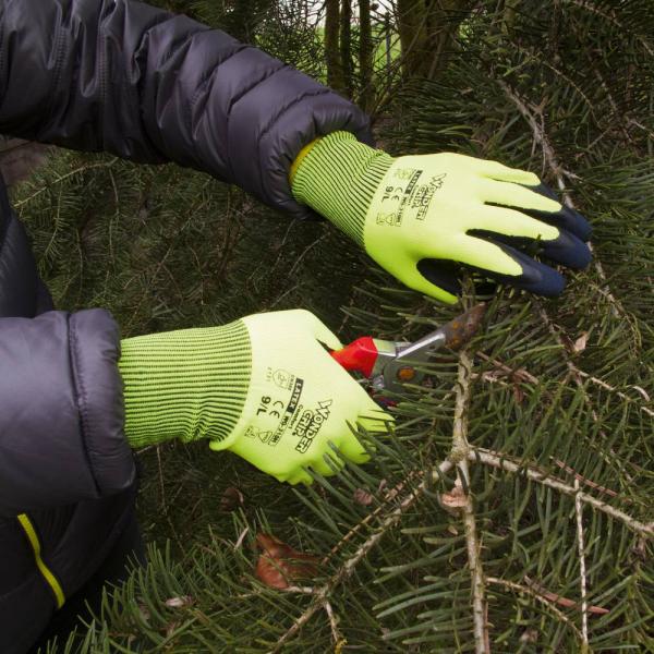 Wonder Grip Comfort Gr.8 Neongelb,Latex 2-Fach getaucht