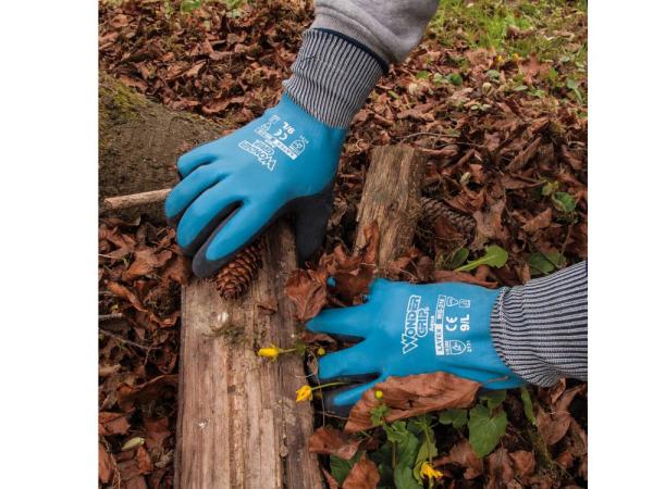Wonder Grip Aqua Gr.8, Blau Latex, 2-Fach getaucht