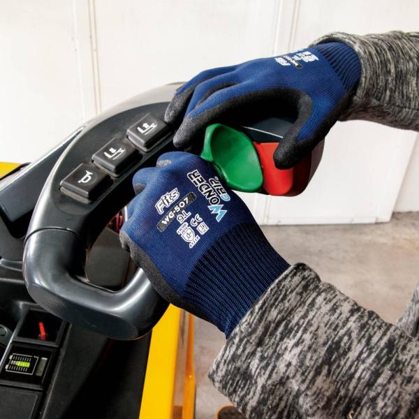 WonderGrip FITS Gr.9 Nitrilb blau/schwarz; Polyester