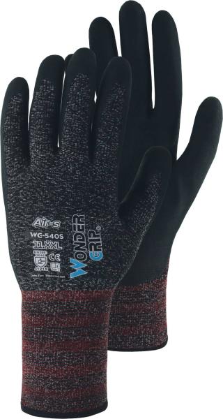 Wonder Grip Air Gr.7 grau, Nitrilbes., 360 atmungs. vorne