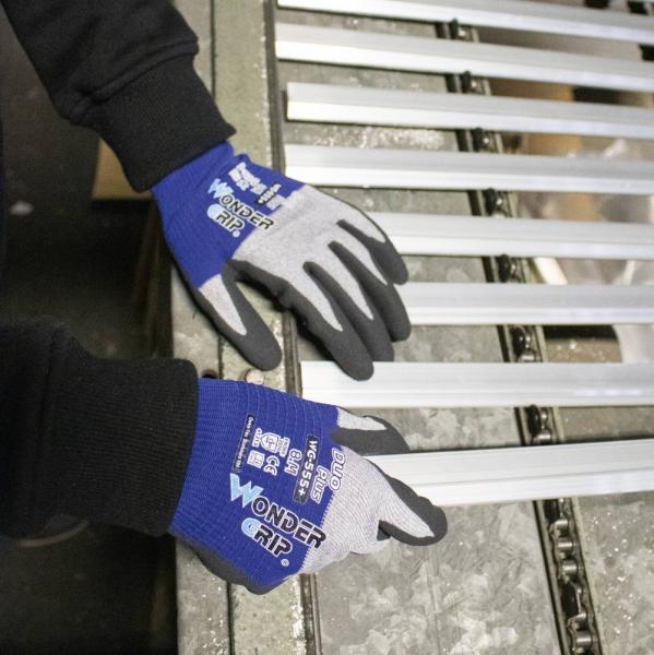 WonderGrip DUO+, Gr.11, Nitril royalblau, Microfaser