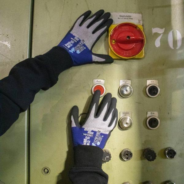 WonderGrip DUO+, Gr.11, Nitril royalblau, Microfaser