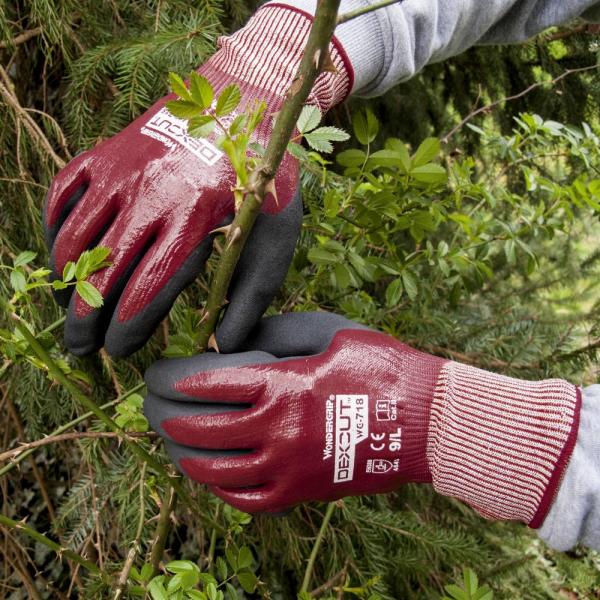 Wonder Grip Cut 5 Gr.9 rot, Nitril 3-Fach getaucht