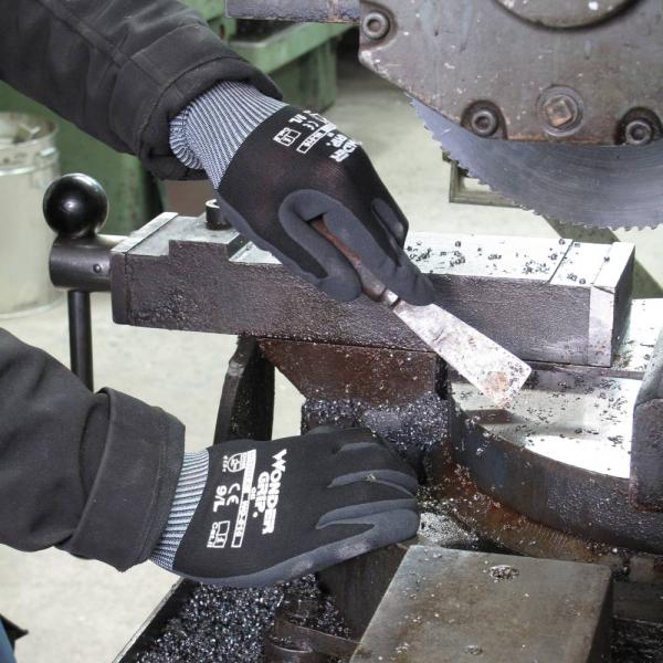 Wonder Grip Oil Gr.8, Schwarz Nitril 2-Fach getaucht