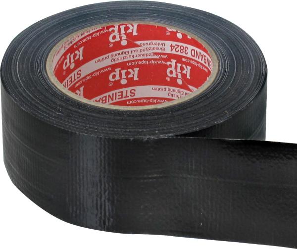 Steinband, Gewebe, 50mm, 50m schwarz vorne