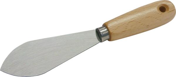 Kittmesser 100mm mit Holzgriff vorne