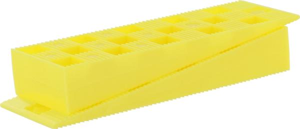 Kunststoff Rastkeil 150x45x25 Farbe gelb max.2200kg, 6 Stück vorne