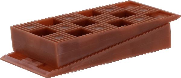Kunststoff Rastkeil 90x45x15mm Farbe braun max.1700kg, 16 St. vorne