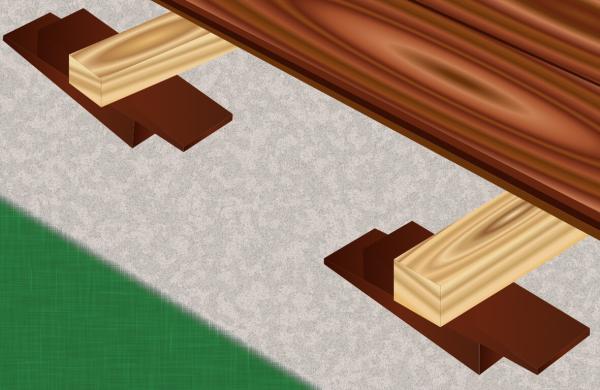 Kunststoff Rastkeil 90x45x15mm Farbe braun max.1700kg, 16 St.