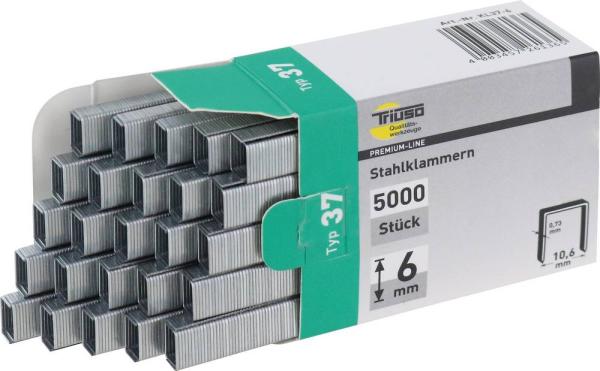 Klammern Typ 37,  6 mm, 5000 Stück vorne