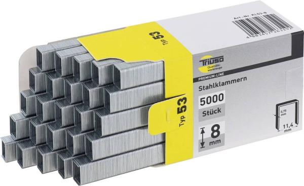 Klammern,  6 mm, 5000 Stck. Typ 53 vorne