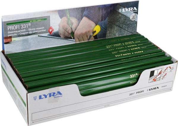 Steinhauerstift 30cm, grün, oval 331, 100 Stück im Display