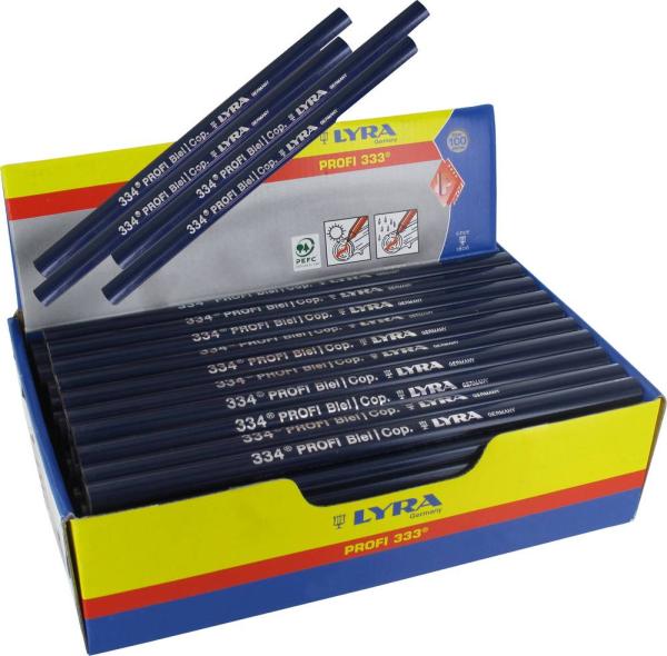 Bleikopierstift 24cm, blau oval 334, 100 Stück im Display