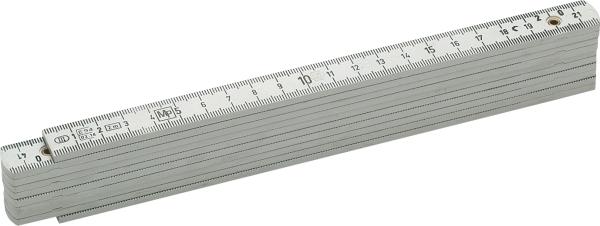 Meterstab 200 cm, weiß, Kunststoff vorne