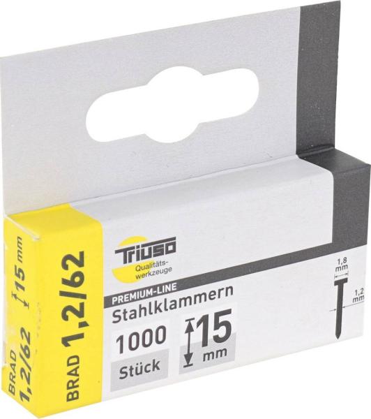 Nägel Typ Brad 1,2 / 15 mm 1000 Stück vorne