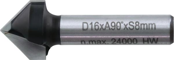 HM V-Nutfräser 12,7mm Schriftenfräser zweischneidig