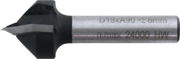 HM V-Nutfräser 12,7mm Schriftenfräser zweischneidig